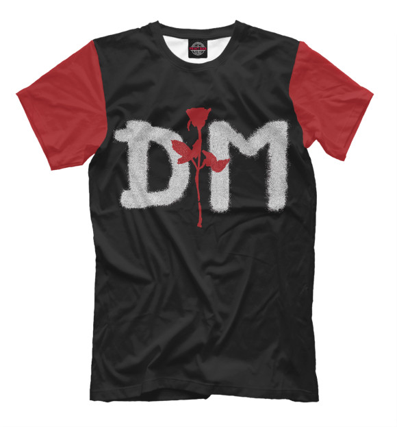 Мужская футболка с изображением Depeche Mode цвета Черный
