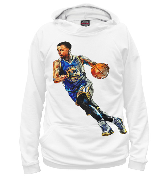 Женское худи с изображением Stephen Curry цвета Белый