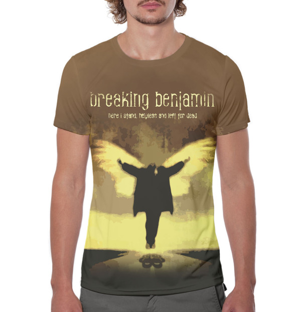 Мужская футболка с изображением Breaking Benjamin цвета Белый