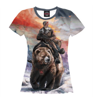 Женская футболка На медведе