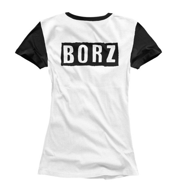 Футболка для девочек с изображением Borz цвета Белый