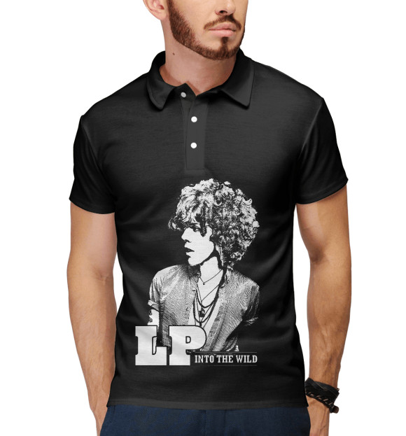 Мужское поло с изображением Laura Pergolizzi цвета Белый