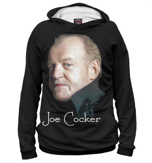 Женское худи с изображением Joe Cocker цвета Белый