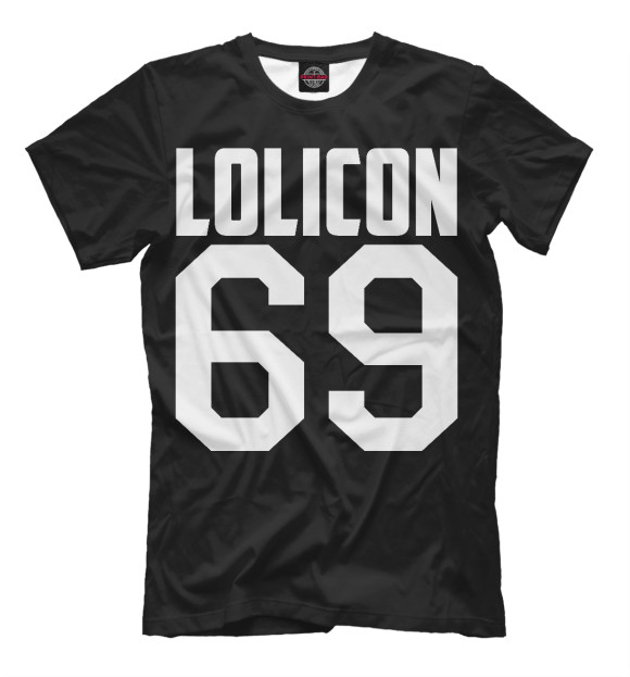 Футболка для мальчиков с изображением Lolicon 69 цвета Черный