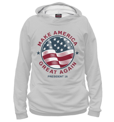

Худи Print Bar, Белый, Make America Great Again