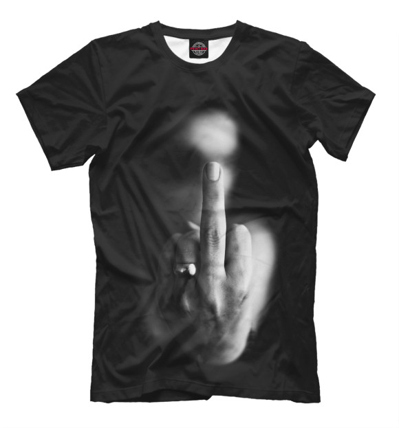Мужская футболка с изображением Фак цвета Черный