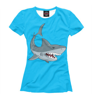 Женская футболка Акула