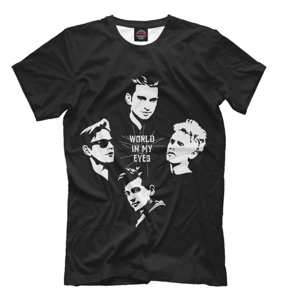 Футболка для мальчиков с изображением Depeche mode цвета Черный