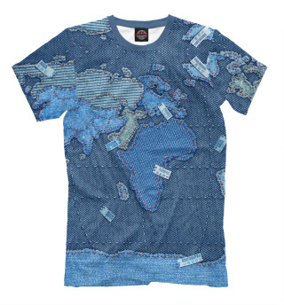 Мужская футболка Карта мира