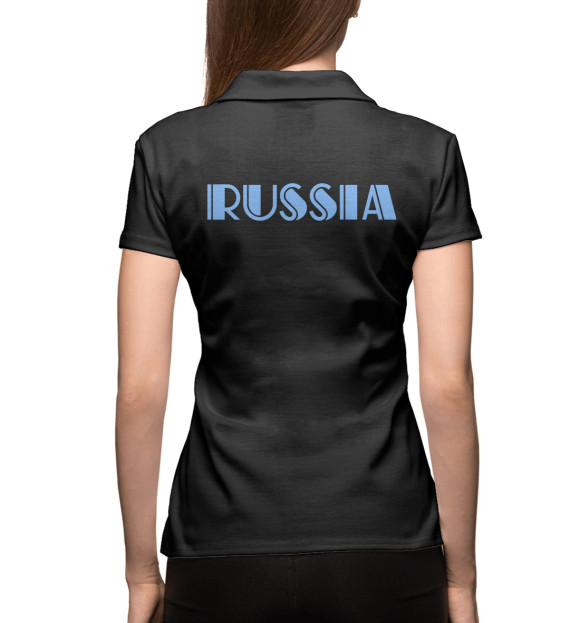 Женское поло с изображением Моя Россия - Мои просторы цвета Белый