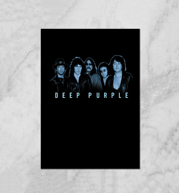 Плакат с притом Deep Purple цвета Белый Плакат с изображением Deep Purple цвета Белый