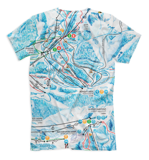 Мужская футболка с изображением Сочи цвета Белый