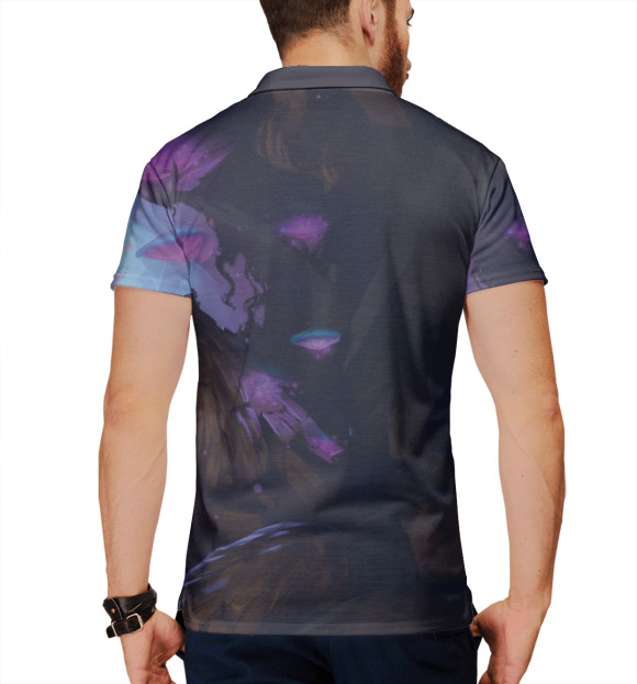 Мужское поло с изображением Кобольды и Катакомбы цвета Белый