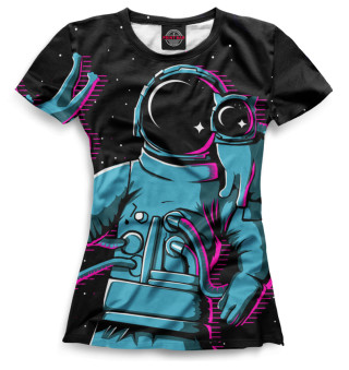 Женская футболка Космонавты