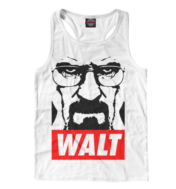 Мужская майка-борцовка с изображением Walt цвета Белый