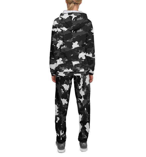 Женский спортивный костюм с изображением Camouflage цвета Белый