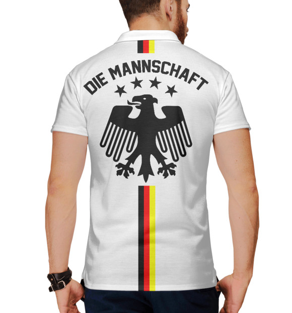 Мужское поло с изображением Германия цвета Белый