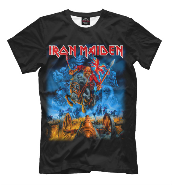 Футболка для мальчиков с изображением Iron Maiden цвета Черный