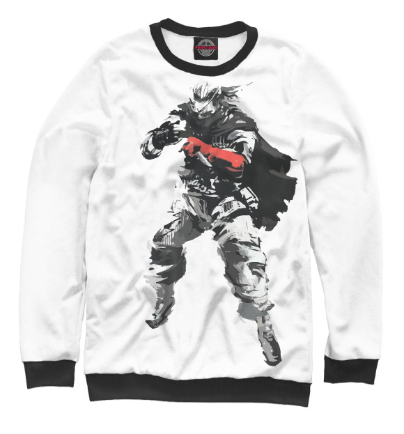 Мужской свитшот с изображением Venom Snake цвета Белый