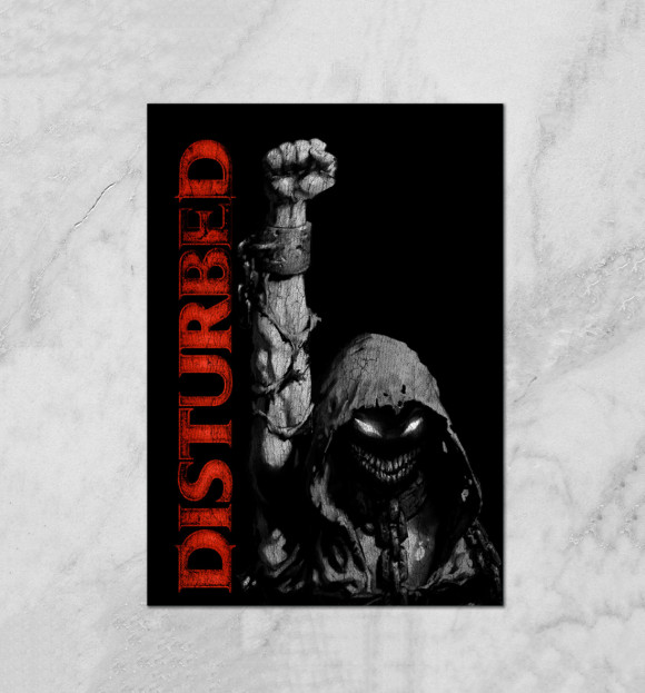 Плакат с изображением Disturbed цвета Белый