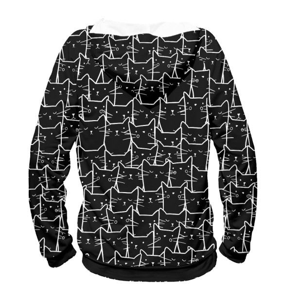 Мужское худи с изображением Котики цвета Белый