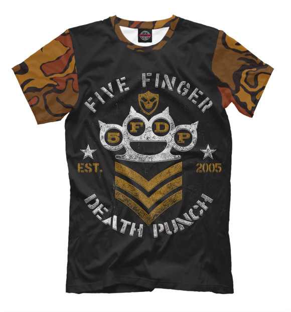 Футболка для мальчиков с изображением Five Finger Death Punch цвета Черный