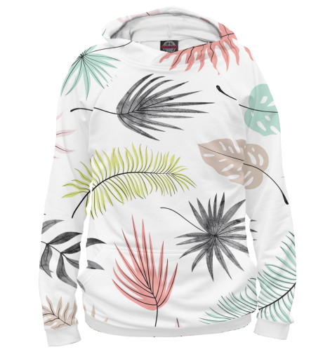 

Худи Print Bar, Белый, Листья