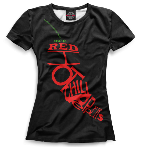 Женская футболка с изображением RHCP цвета Белый