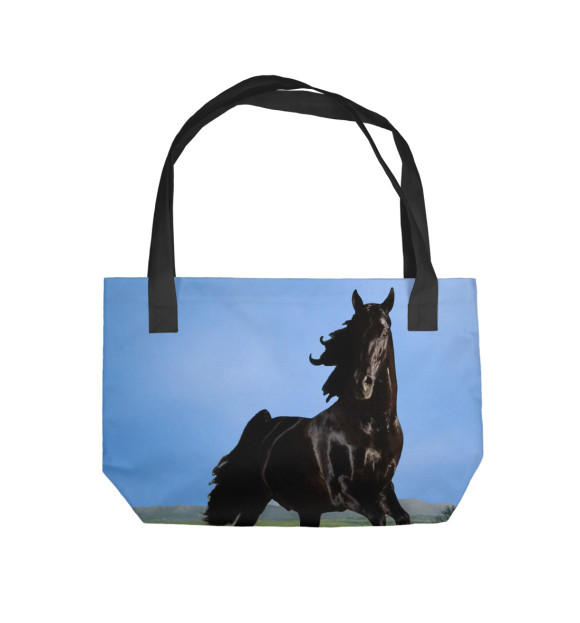 Пляжная сумка с изображением Конь цвета 