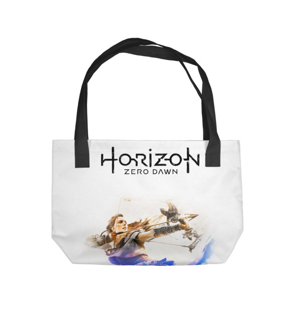 Пляжная сумка с изображением Horizon Zero Dawn цвета 