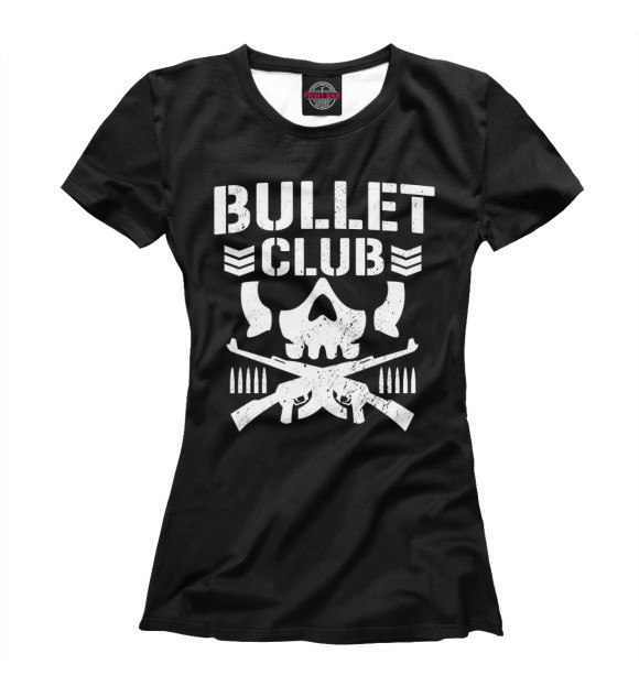 Женская футболка с изображением Bullet Club цвета Белый