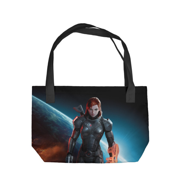 Пляжная сумка с изображением Mass Effect цвета 