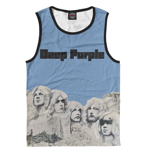Мужская майка с притом Deep Purple цвета Белый Мужская майка с изображением Deep Purple цвета Белый