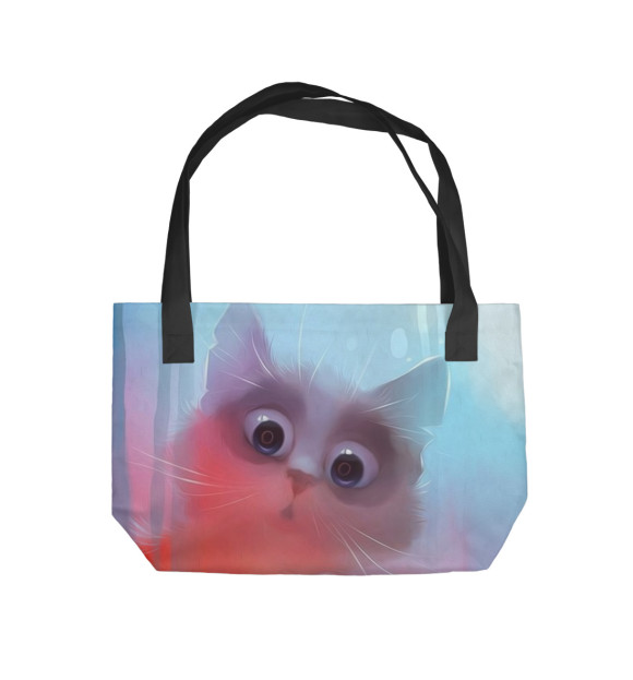 Пляжная сумка с изображением Котенок цвета 