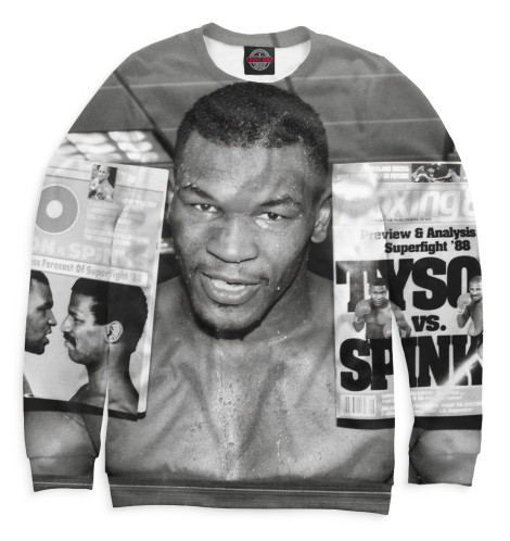 

Свитшоты Print Bar, Белый, Майк Тайсон