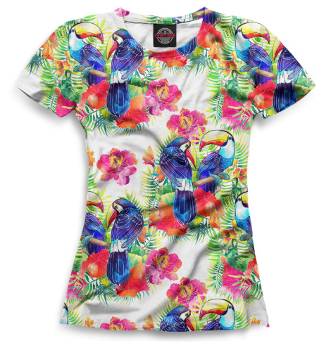 

Футболки Print Bar, Белый, Птицы