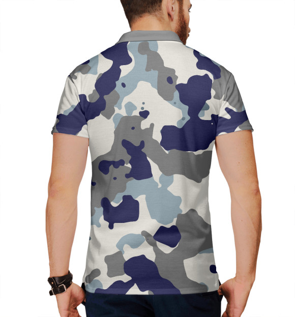 Мужское поло с изображением FC Chelsea Camouflage цвета Белый