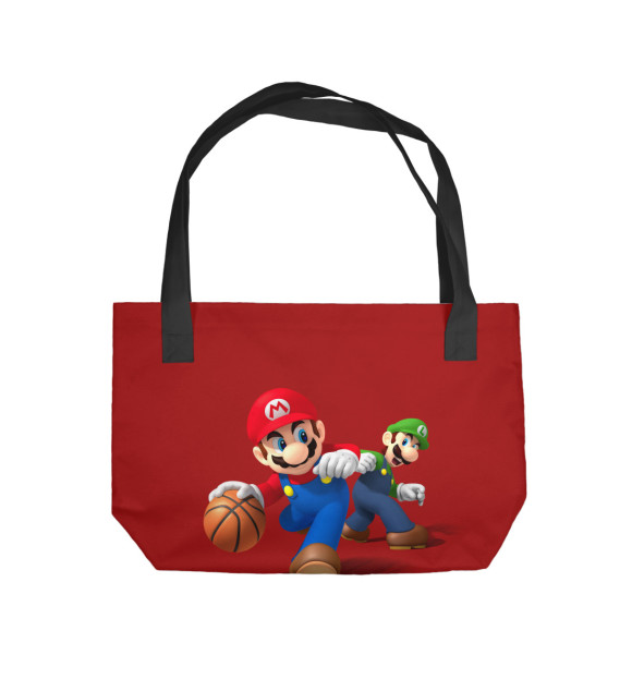 Пляжная сумка с изображением Марио цвета 