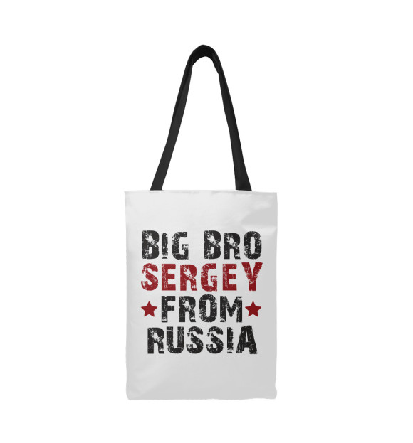 Сумка-шоппер с изображением Сергей цвета 