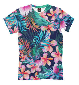 Мужская футболка Тропические цветы