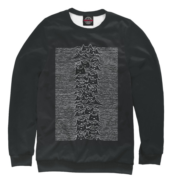 Свитшот для мальчиков с изображением Unknown Pleasures цвета Белый