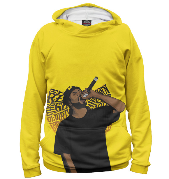 Мужское худи с притом Wu-Tang Clan цвета Белый Мужское худи с изображением Wu-Tang Clan цвета Белый