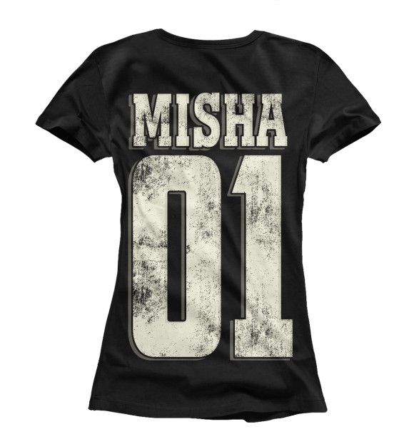 Женская футболка с изображением Миша 01 цвета Белый