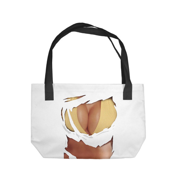 Пляжная сумка с изображением Тело цвета 