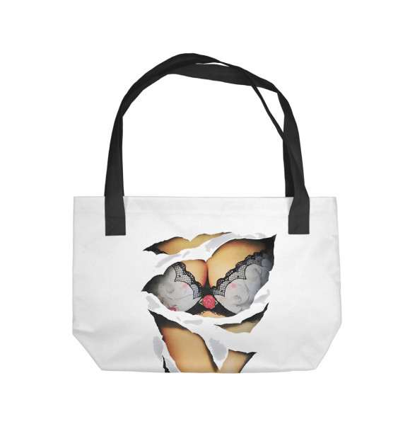 Пляжная сумка с изображением Тело цвета 