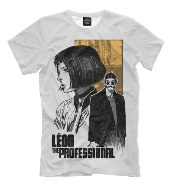 Мужская футболка с изображением Leon the Professional цвета Молочно-белый