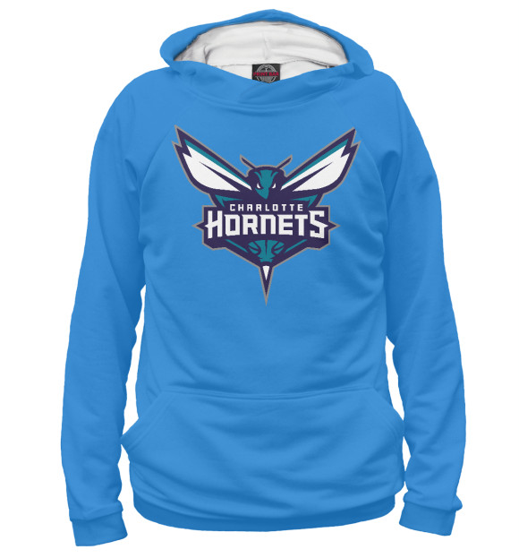 Мужское худи с изображением Charlotte Hornets цвета Белый