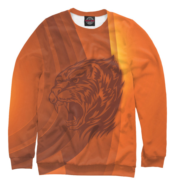 Женский свитшот с изображением Tiger цвета Белый