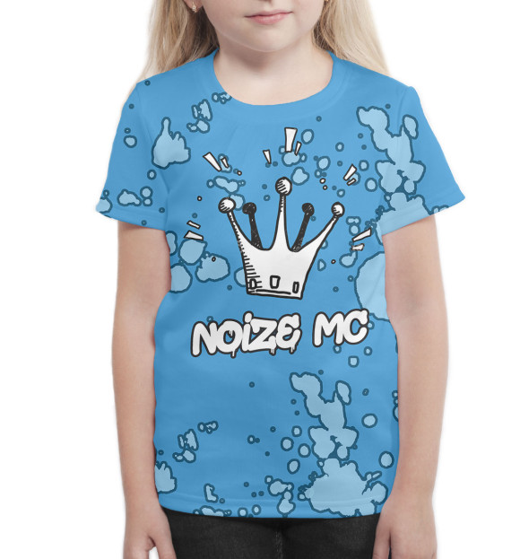 Футболка для девочек с изображением Noize MC цвета Белый