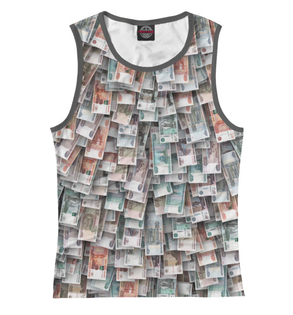 Майка для девочки с изображением Российские деньги цвета Белый